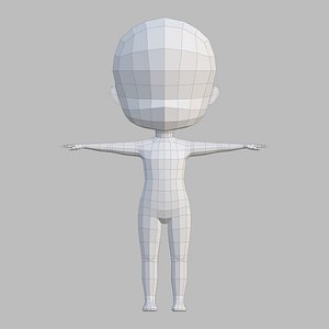 Chibi Character Base 3D Model