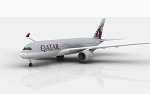 airbus a350 qatar 3D model