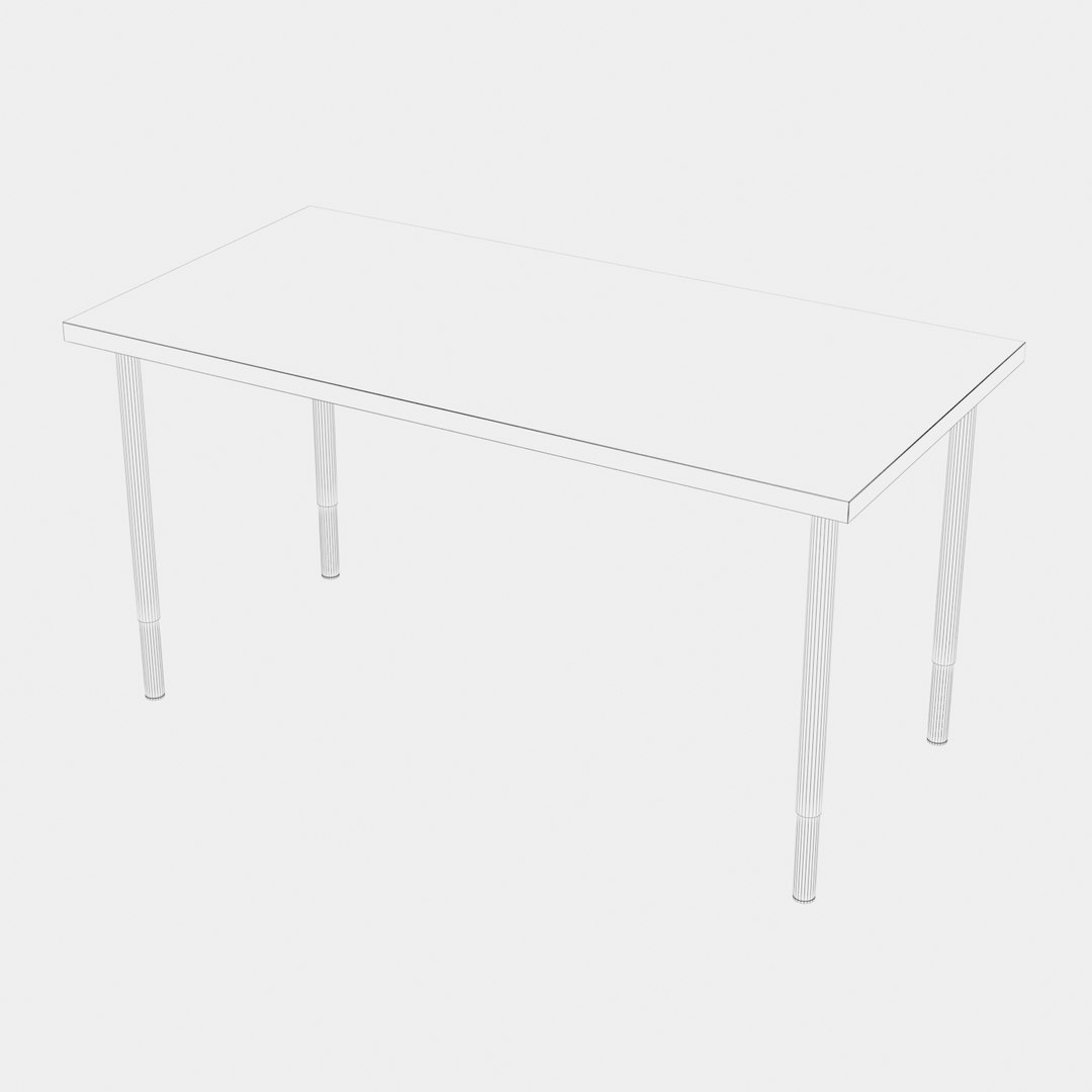 Linnmon table 3D model - TurboSquid 1606861