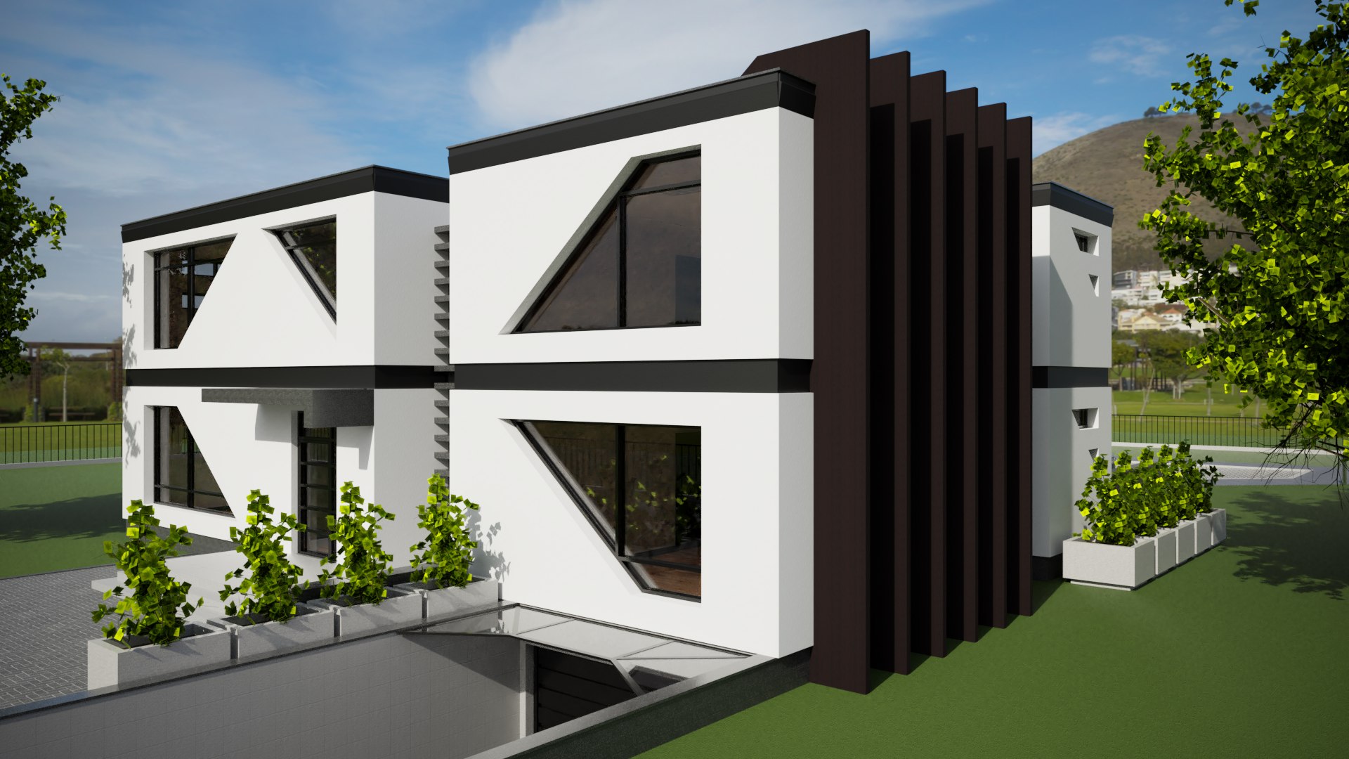 3D Residental Cubic House Building - TurboSquid 1604423
