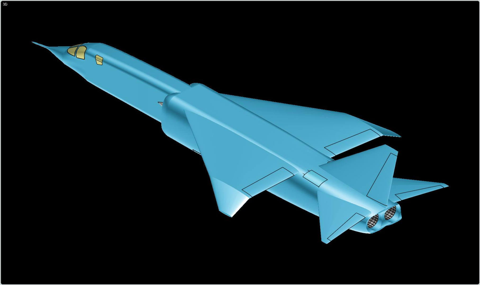 british bac tsr2 aircraft 3d model