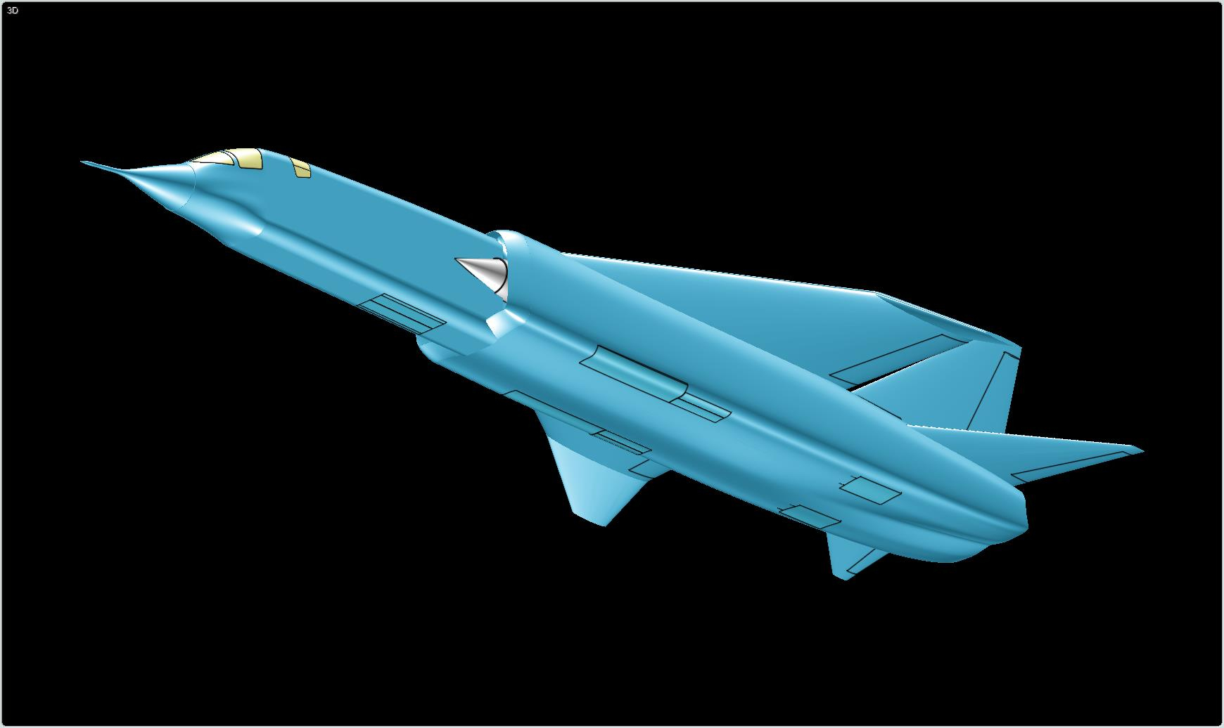 british bac tsr2 aircraft 3d model