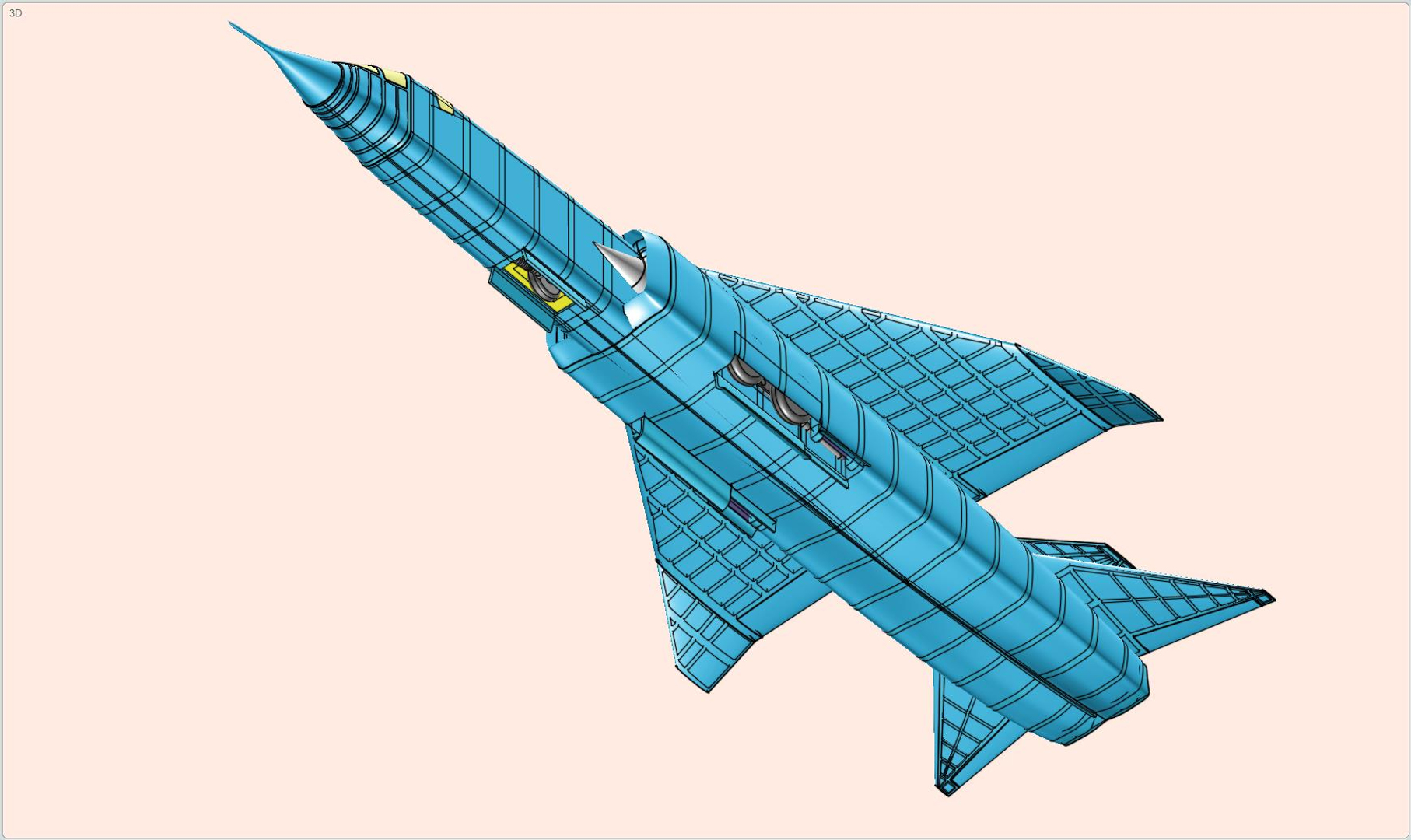 british bac tsr2 aircraft 3d model