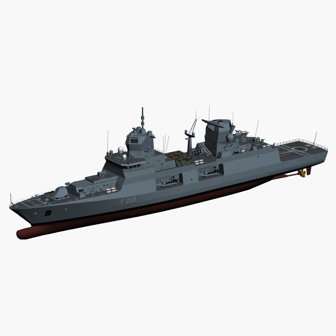 3d F125 Baden Wuerttemberg Class Frigate Model