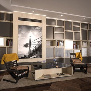 3D living room