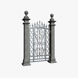 3d entry wrought iron model