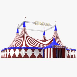 3D model real circus tent