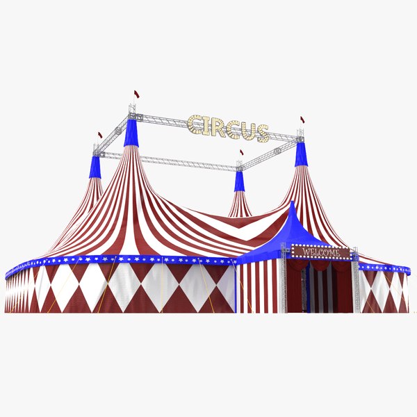3D model real circus tent