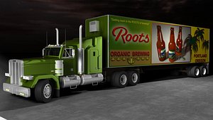 3d semi truck trailer model
