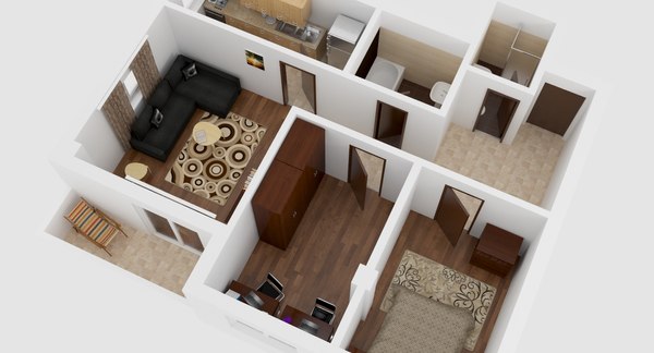 3d model apartment interior