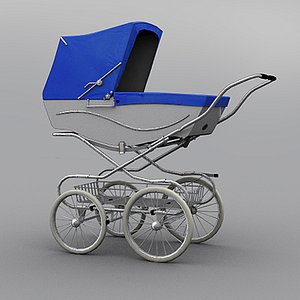 kensington classic baby pram 3d model