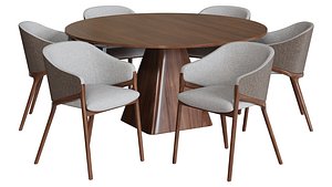3D Barcelonadesign chair ACH20071 and table D2063aa model