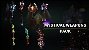 3D model mystical weapons pack
