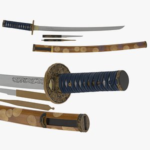 3D Wakizashi Sword
