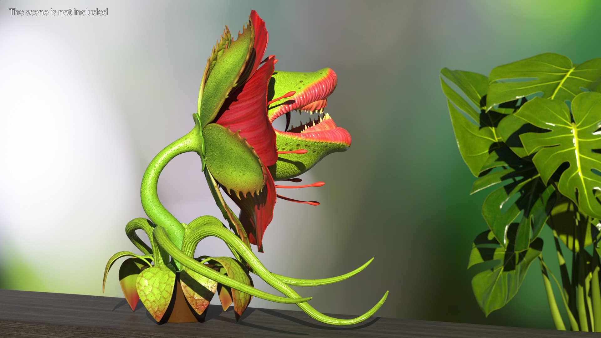 3D Model Scary Plant Monster In Pot - TurboSquid 2044939