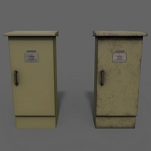 3D model PBR Electric Box Brown V5
