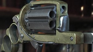 Apache revolverLow-poly 3D model 3D