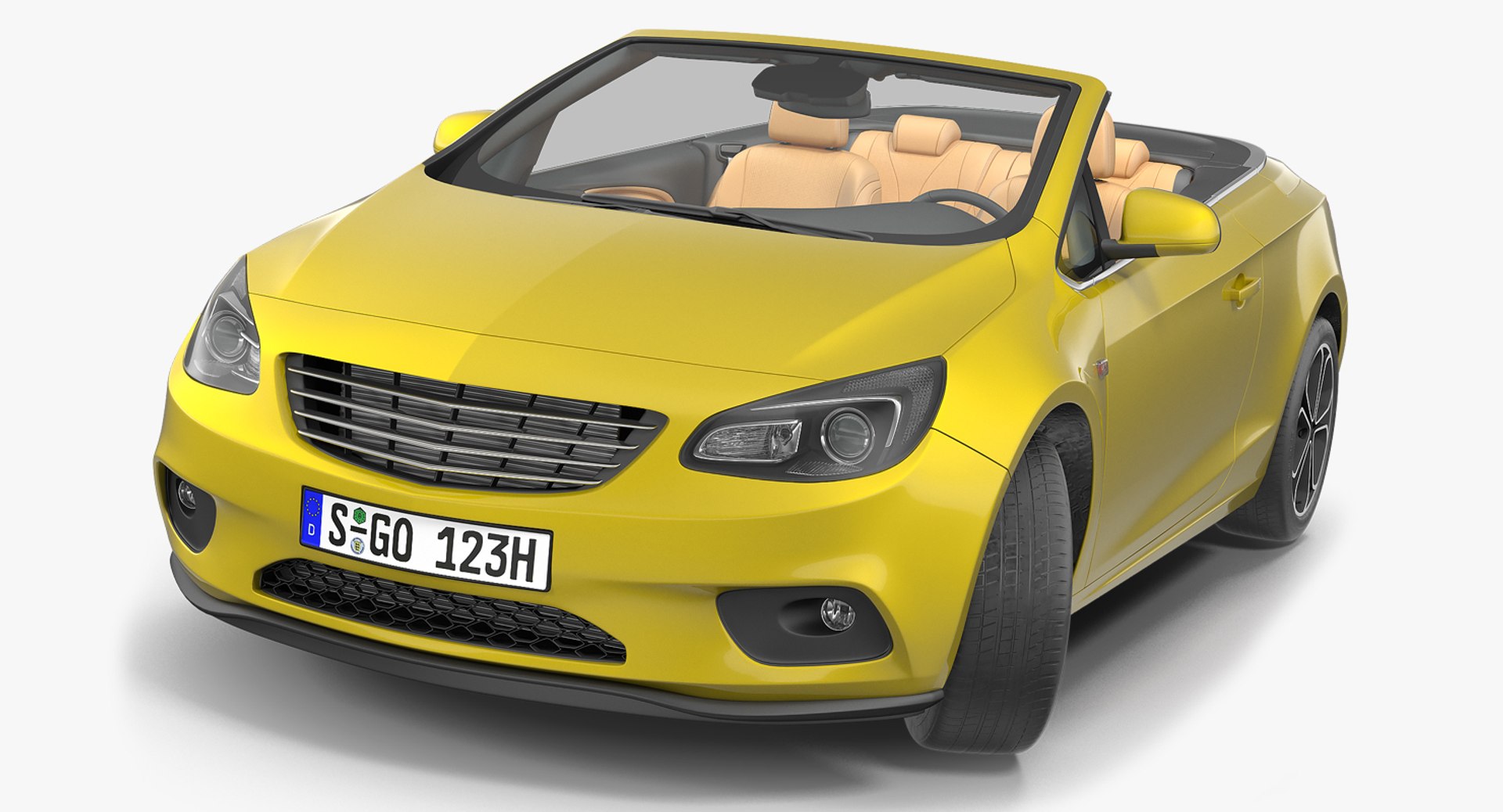 Cabriolet Generic Rigged 3D Model 3D model preview