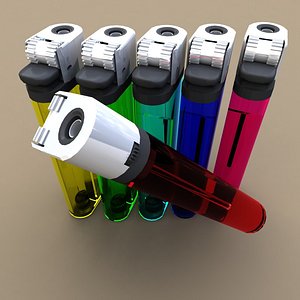 set cigarette lighters 3d model