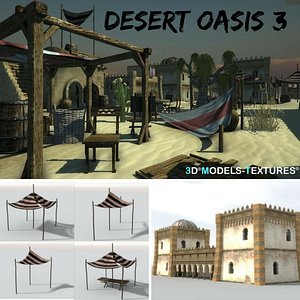 3D buildings 3 desert oasis