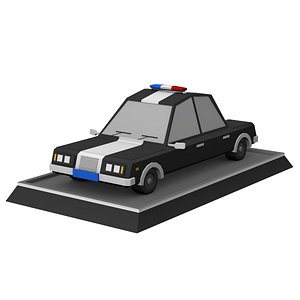 Low Poly Police Car 3D