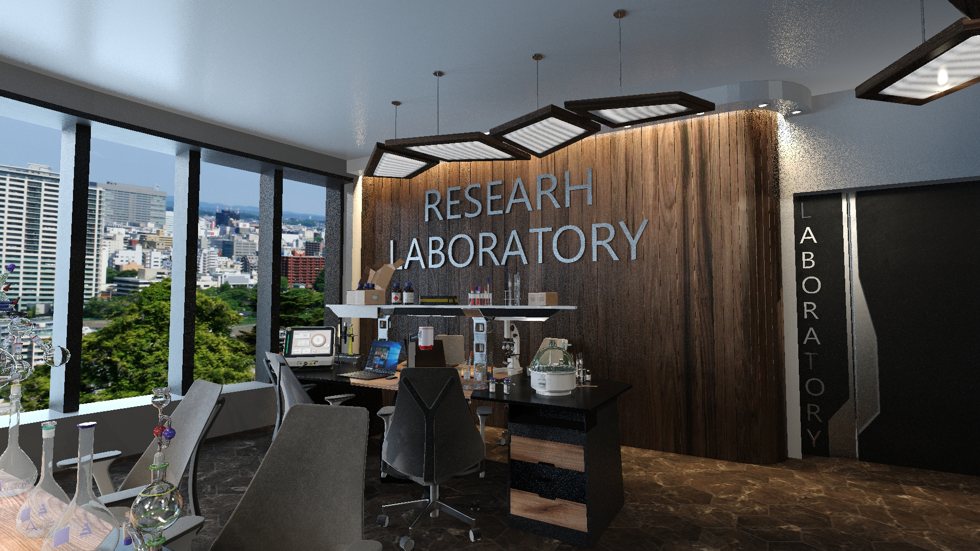 Modern Lab Wooden Style 3D Model - TurboSquid 2089054