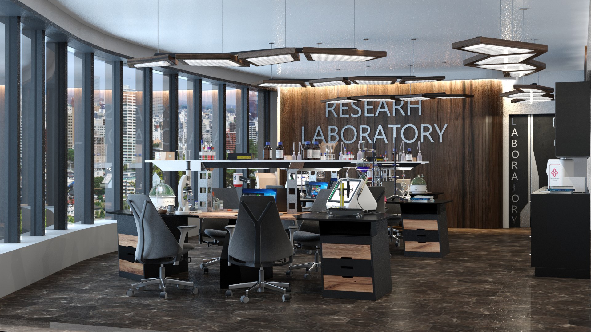 Modern Lab Wooden Style 3D Model - TurboSquid 2089054