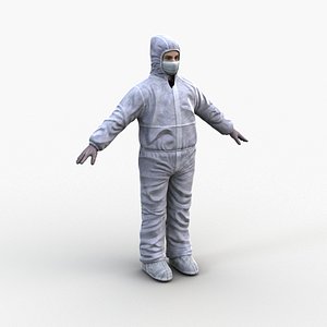 protective suit man 0001 3D model