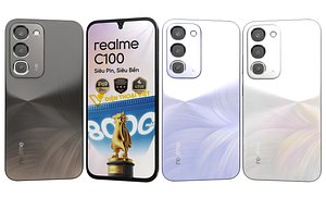 Realme C100 4G All Colors 3D
