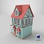 Stylized House Low Poly 3D Model 01