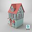 Stylized House Low Poly 3D Model 01