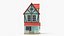 Stylized House Low Poly 3D Model 01