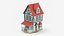 Stylized House Low Poly 3D Model 01