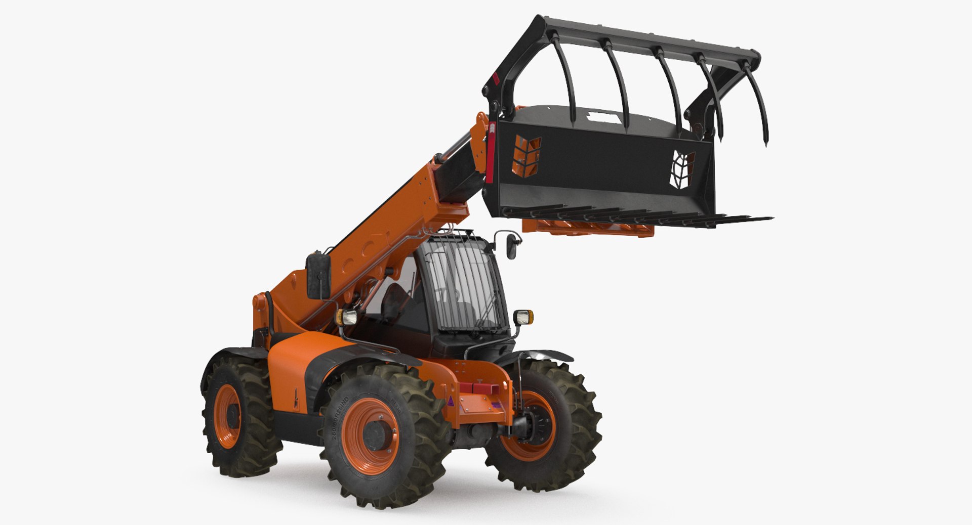 Telescopic Telehandler Forklift Generic Rigged 3D Model 3D model preview
