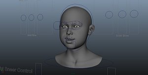 Little Girl Head Rigged