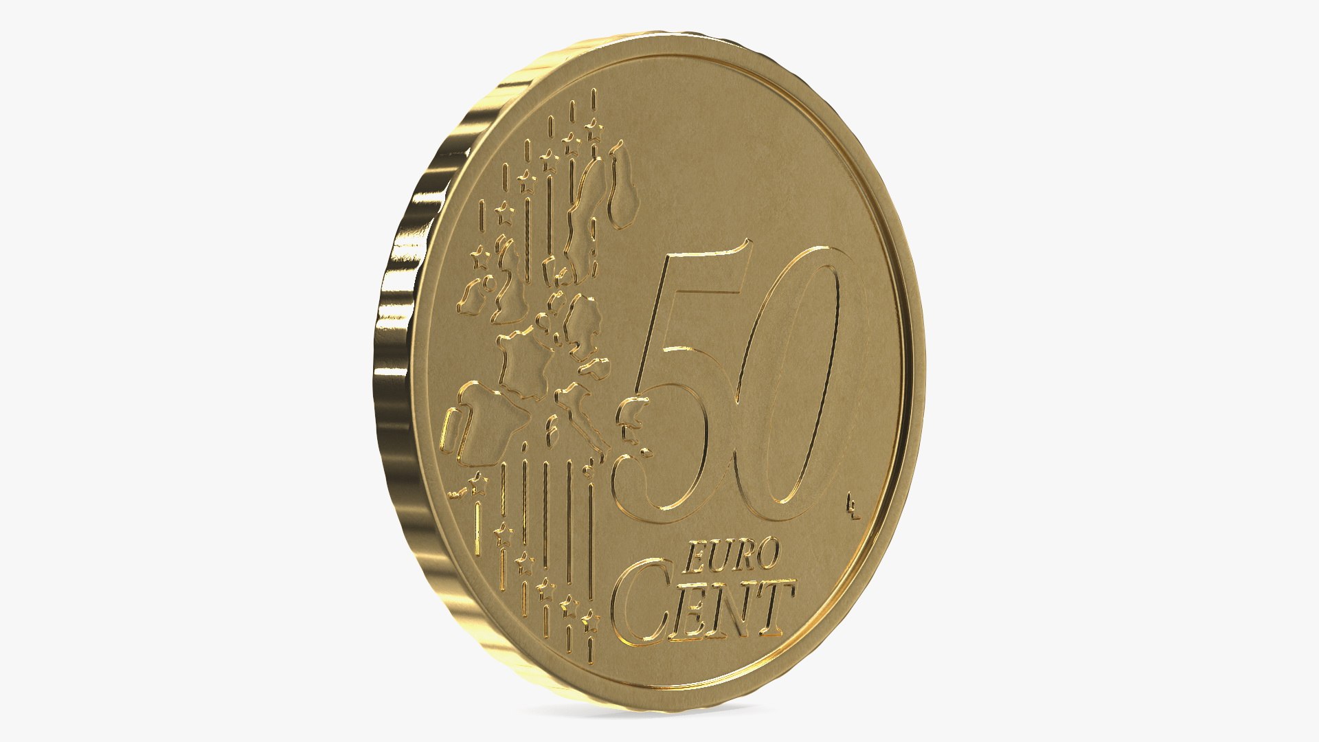 50 Euro Cents Collection 3D model preview