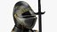 Medieval Knight Black Gold Full Armor Holding Zweihander Pose