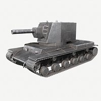 KV-2 low poly black