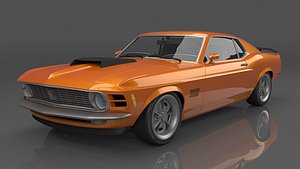 1970 Ford Mustang Boss 429 3D model