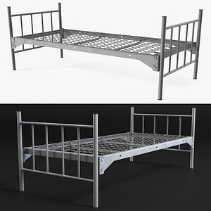 Metal Single Bed Frame 3D