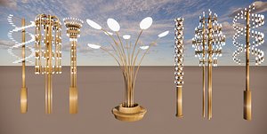 Street Lamps Collection-A7 3D model