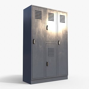 PBR School Gym Locker 05 - Grey