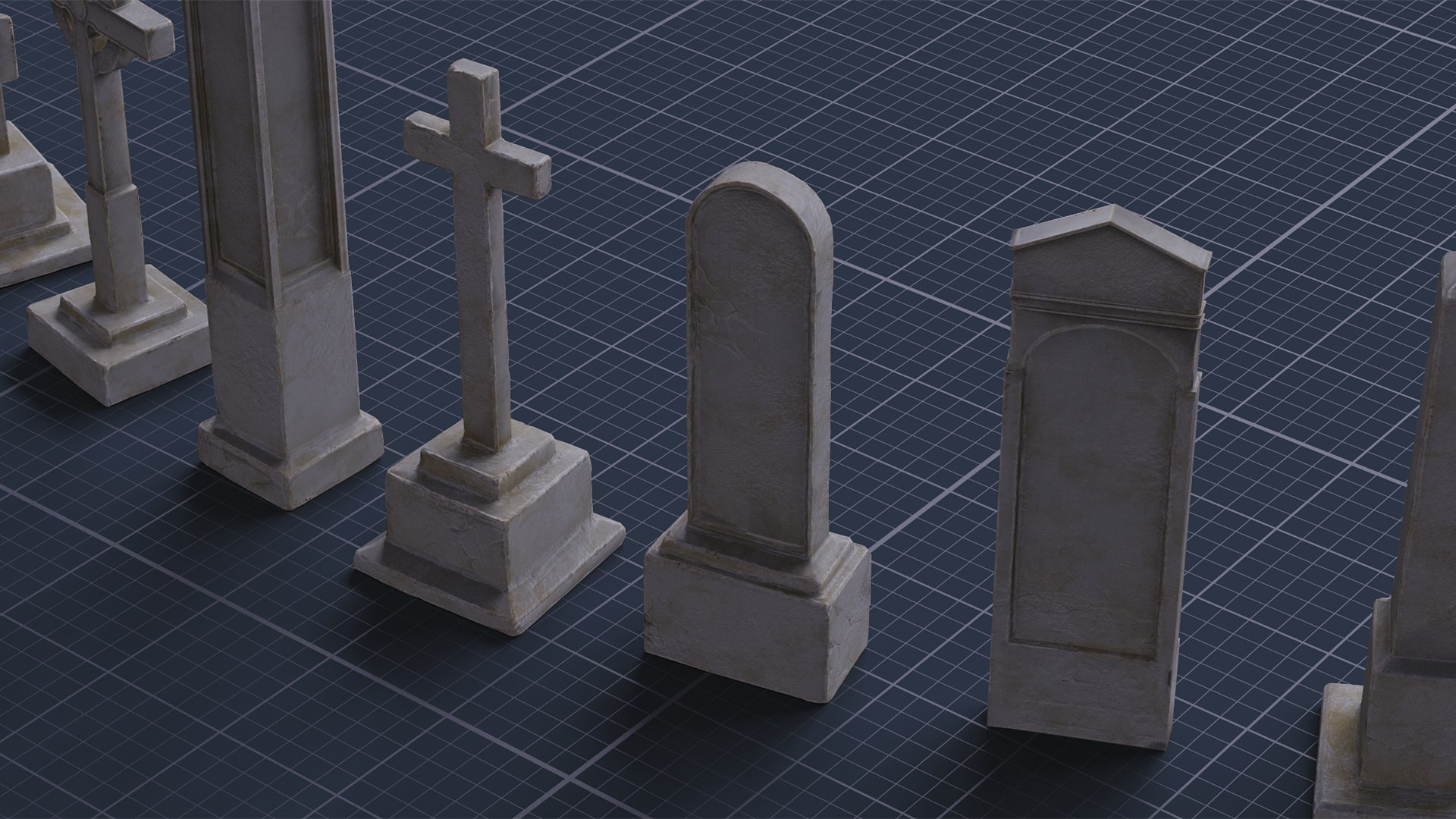 Graveyard Pack Vol 01 - Variant 02 3D Model - TurboSquid 2304793