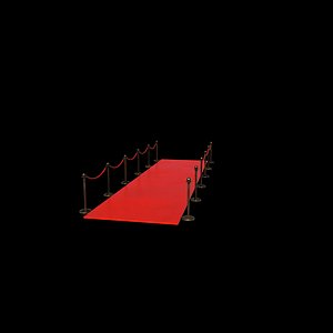 Red carpet 02 3D model