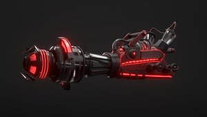 SciFi Alien Gun Stylized 3D model