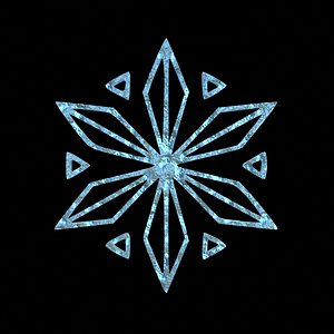 Realistic Snowflake Series 5 with 4K PBR Textures