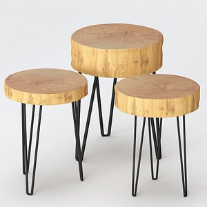 stump table coffee 3D