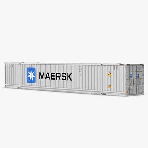 3d model of 53 ft shipping iso container