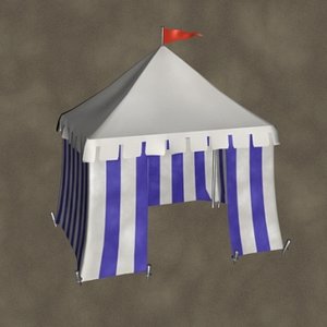 kiosk tent zipped 3d model