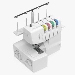 3D model Heavy Duty Metal Frame Overlock Machine